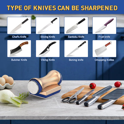 Homly Rolling Knife Sharpener, Knife Sharpening with Industry Diamonds for Steel of any hardness, Made Easy Knife Sharpener Kit for Kitchen Knives, Offers 15 & 18 & 20 & 25 Degree Sharpening
