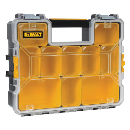 DEWALT Small Parts Organizer, Hardware Storage Box with Removable Dividers, 10-Compartment (DWST14825)
