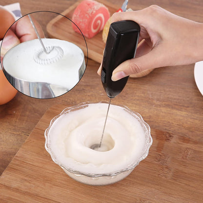Milk Frother Handheld for Coffee, Electric Whisk Drink Mixer for Lattes, Cappuccino, Frappe, Matcha