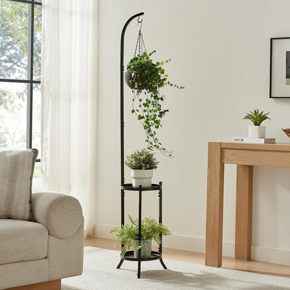 3 Tier Metal Plant Stands, Metal Corner Tall Plant Stands for Multiple Plants, Modern Flower Pot Holder Shelf Display