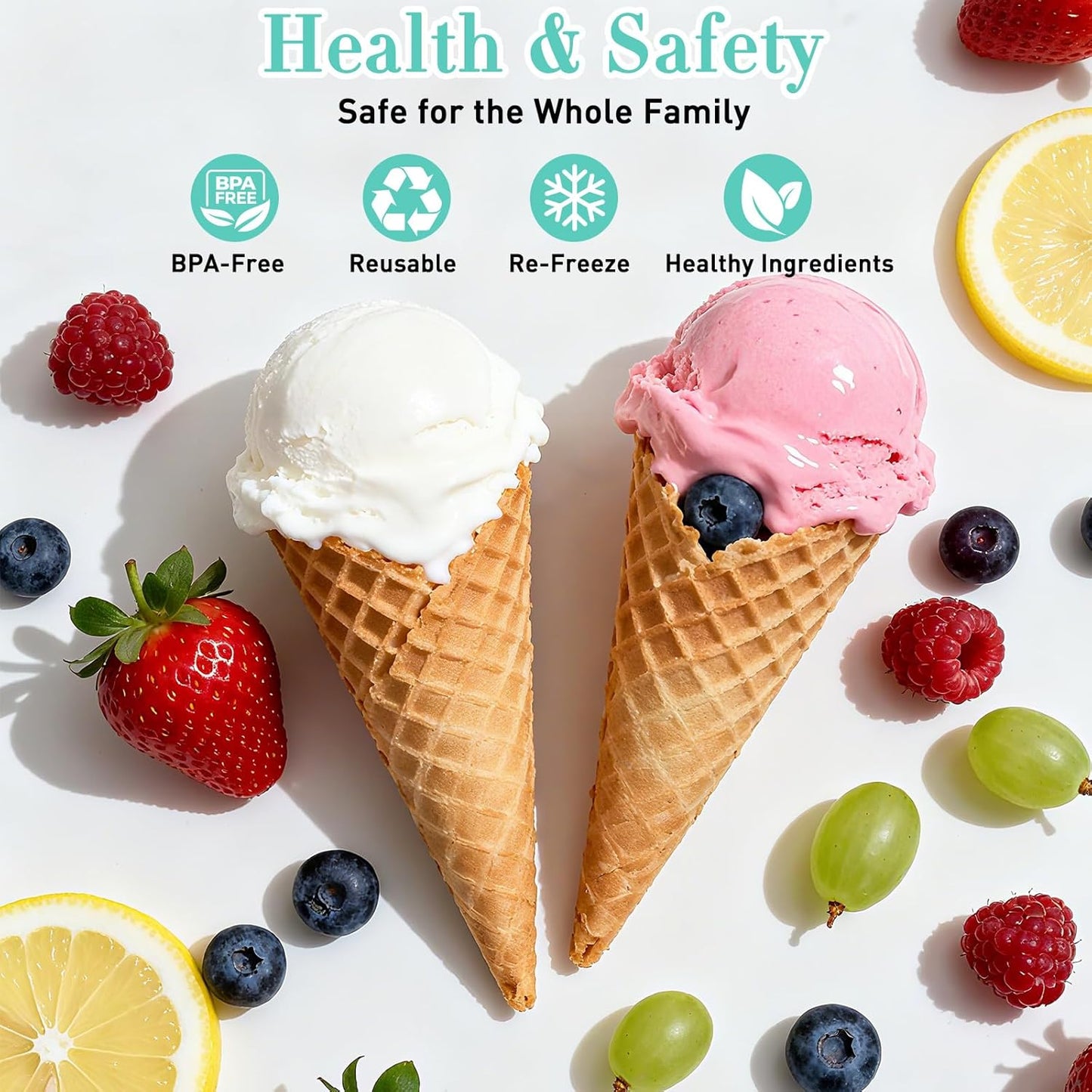 Frozen 0.4QT Secura Mini Ice Cream Maker for Gelato, Sorbet, Yogurt, Automatic Electronic Gelato Maker with Mixing
