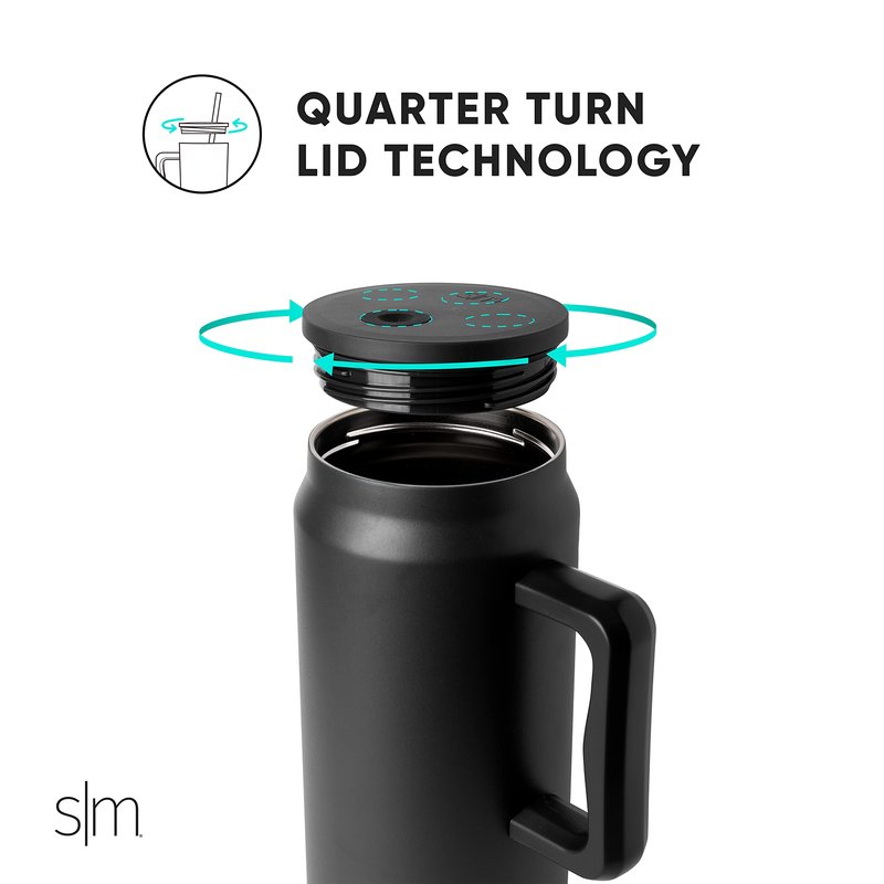 Simple Modern 50 oz Mug Tumbler with Handle and Straw Lid | Reusable Insulated Stainless Steel Large Travel Jug Water Bottle | Gifts for Women Men Him Her | Trek Collection | 50oz | 80s Mix