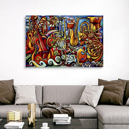 CANVAS ON DEMAND Music Canvas Wall Art Print by Xavier Cortada, Home Decor, Artwork,60" x40in