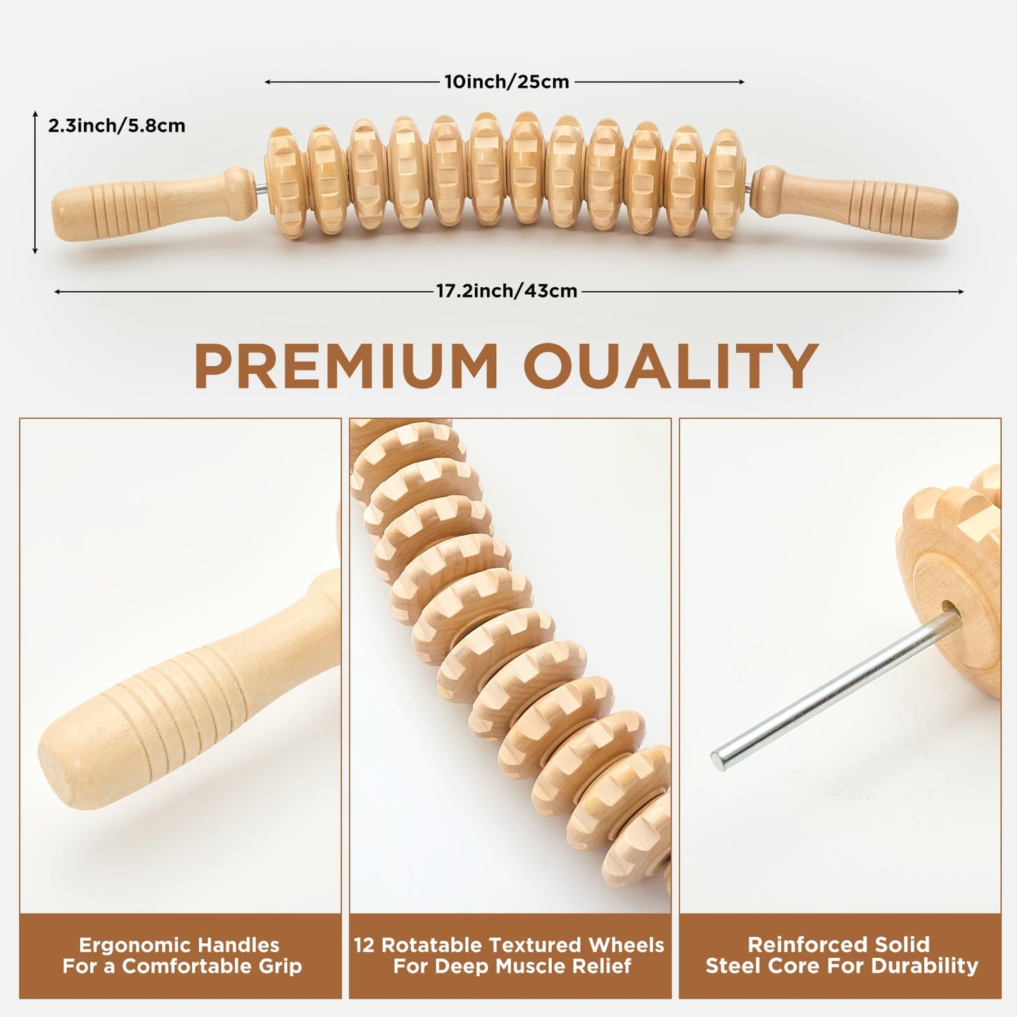 Muscle Roller, Massage Roller Stick for Athletes, Help Reducing Muscle Soreness Cramping Tightness Leg Arms Back Calves Muscle Massager