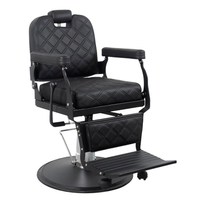 Barber Chair Hair Salon Chair,Heavy Duty 700 LBS, for Hair Stylist Barber Beauty Tattoo Massage(Black Black)