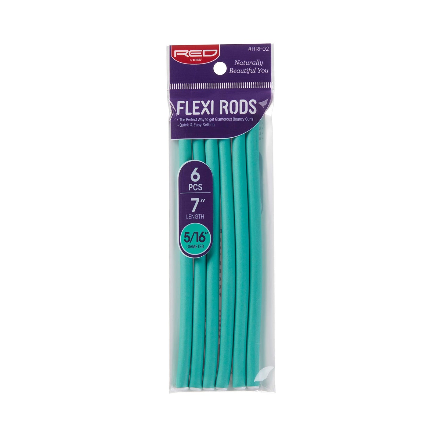 Red by Kiss 36PCS Flexi Rods, Flexible Curling Rods, Twist Foam Hair Rollers, No Heat Hair Curlers 7" Sets