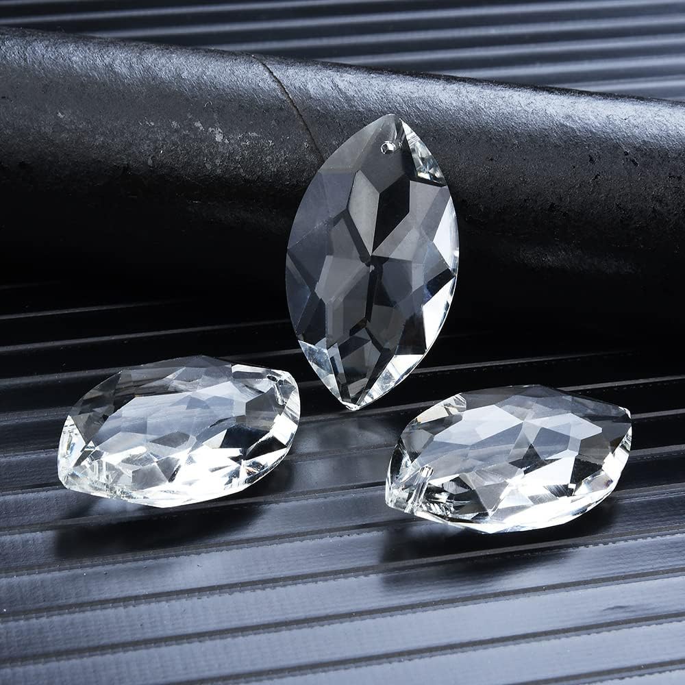 10pcs 1.5"/38mm LoveUnited Crystal Pendants Crystal Suncatcher - Hanging Crystals Prisms for Windows, FengShui, Hanging