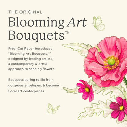 Freshcut Paper Pop Up Cards, Hummingbird Oasis, 12 Inch Life Sized Forever Flower Bouquet 3D Popup Greeting Card, Birthday Cards, Thank You Card, Blank Notecard & Envelope