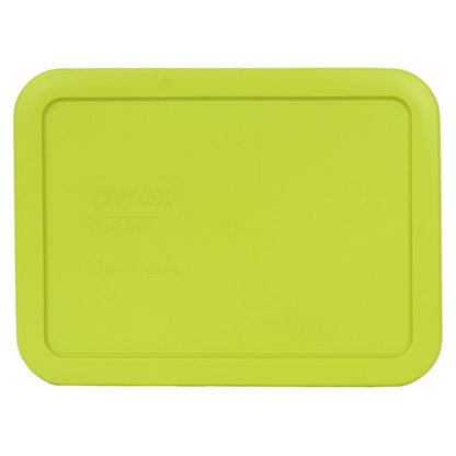 Pyrex 7210-PC 3-Cup (1) Purple, (1) Turquoise, & (1) Edamame Green Food Storage Replacement Lids - Made in USA