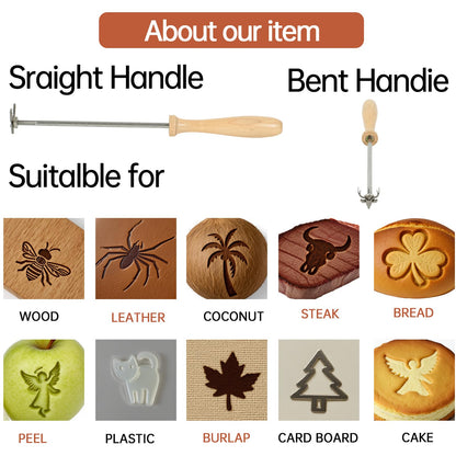 ZAGEVIVIN 38 Pcs Mini 1" Branding Iron for Wood Leather Hats- Personalized Wood Burning, Leather Crafting & Food Marking for DIY BBQ， Witchcraft Supplies(38PCS Number/Alphabet/Antlers Set)