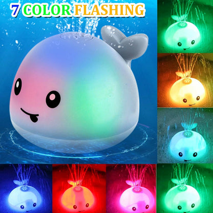 Toddla Whale Bath Toy Sprinkler - Light Up Bath Toys for Kids Ages 1-3 | Infant Baby Toys 6-12-18 Months | Toddler Bathtub Pool Water Table Toys | 1 2 3 Year Boys Girls Gifts | 1st Birthday Gifts