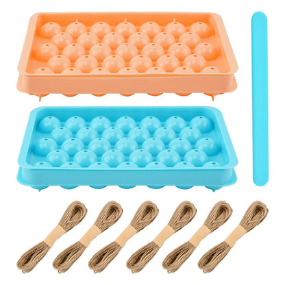 Grape Soap Molds Kit - 2Pcs DIY Handmade Soap Making Kit with Stirring Stick, Jute Rope, Reusable Soaps Molds for Homemade Soap, Candle, Resin Crafts (Without Soaps)