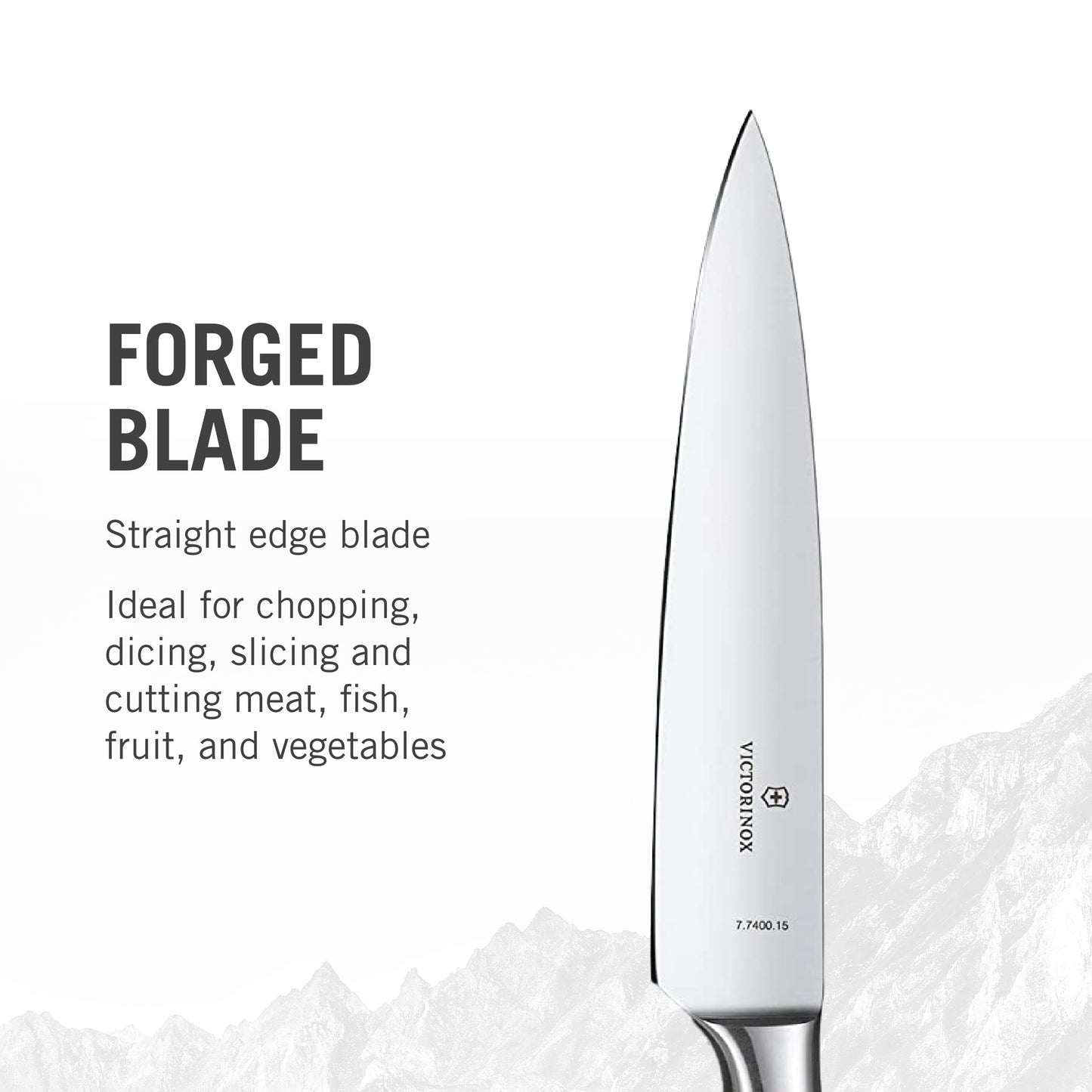 Victorinox Grand Maitre Forged Chef's Knife - Sharp Kitchen Knife for Cutting Herbs, Vegetables & Meat - Premium Kitchen Accessory - Wood Handle, 6"