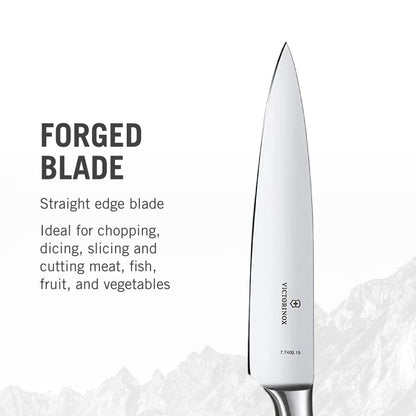 Victorinox Grand Maitre Forged Chef's Knife - Sharp Kitchen Knife for Cutting Herbs, Vegetables & Meat - Premium Kitchen Accessory - Wood Handle, 6"