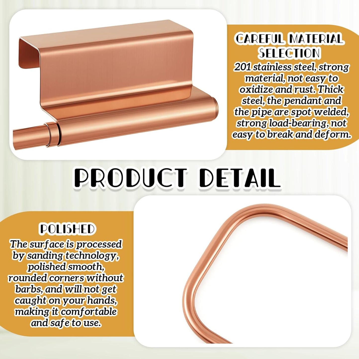 12.4 Inches Gold,1 Yaocom Cabinet Door Paper Towel Holder Camper Under Sink No Drilling Paper Towel Storage