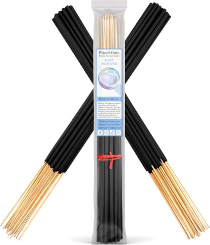 19 Inch 1 27 30 19" 3 4 Baby Powder Exotic Incense Sticks Jumbo Long - Bulk Bundle to Sticks - Natural Extra Large