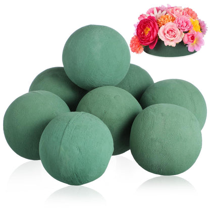 STOBOK 8Pcs Floral Foam Balls 3.54 Inch Round Water Absorbing Flower Sphere Blocks for DIY Wedding Bouquet Arrangements Home Decor Florist Supplies