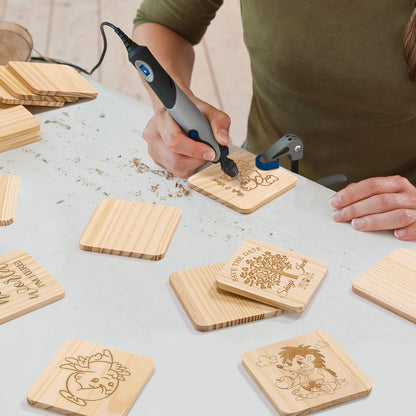 46Pcs Unfinished Wood Coasters-4" Unfinished Natural Wood Slices for Crafts Round with Non-Slip for Wedding Decoration/Blank Coasters Wood Kit DIY Architectural Models Drawing Painting Wood Engraving