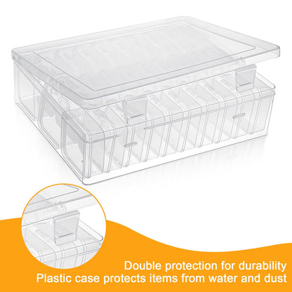 Bead Organizers with 30 Pcs Small Plastic Storage Cases Mini Clear Bead Storage Containers Transparent Boxes with Hinged Lid and Rectangle Clear Craft Supply Case