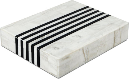 12 6 2 Handicrafts Home Large Decorative Storage Box with Lid Black White Modern Storage Box, Remote Control Organizer