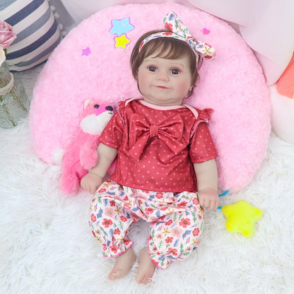 ECORELF Reborn Doll Clothes for 20-22 Inch Dolls, 2 Set 20 Inch Baby Doll Clothes Accessories 7 Pcs Include Dress Coat Outfits, Headbands, Socks, Top and Pants