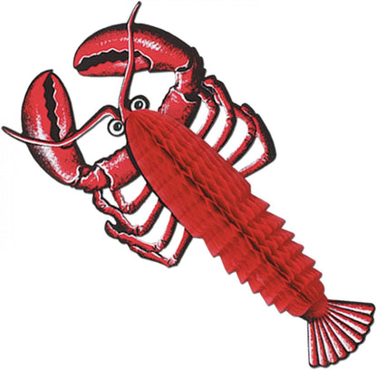 17", Beistle Tissue Lobster, Red/Black/White