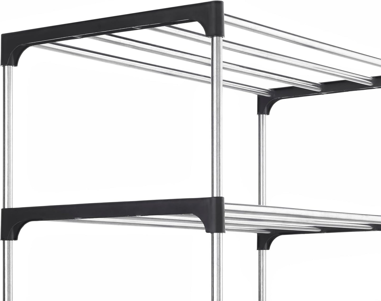 7-Tier 14 Whitmor Shoe Rack - Small Space Solution - Store up to Pairs of Shoes - Organize Shoes & Accessories - Chrome