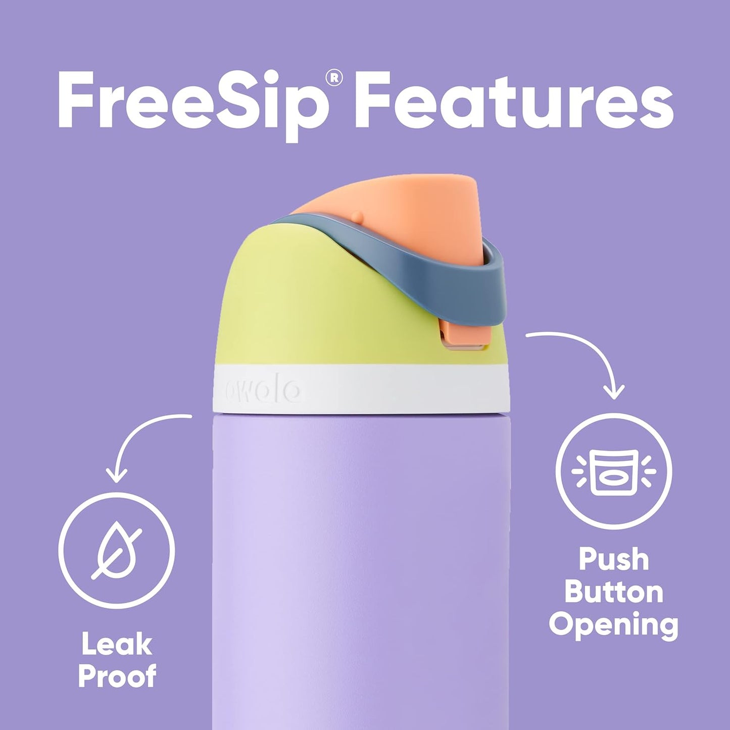 Owala FreeSip Insulated Stainless Steel Water Bottle - BPA-Free, 40 Oz, Denim | Perfect for Travel