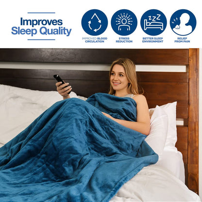 Medical king Heated Blanket, Machine Washable Extremely Soft & Comfortable Electric Blanket Throw Fast Heating with Hand Controller 10 Heating Settings & auto Shut-Off (Gray, 50 x 60)