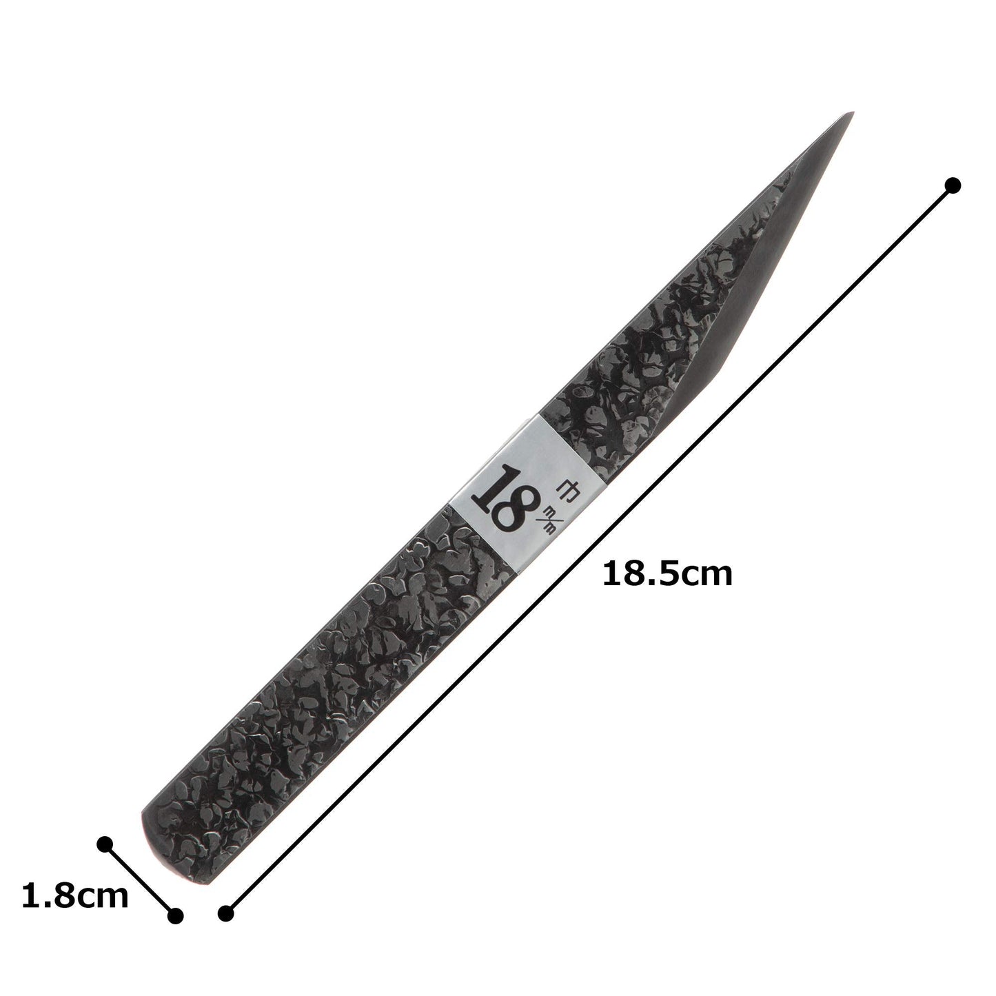 KAKURI Kiridashi Knife 18mm Right Hand for Woodworking, Marking, Scribing, Carving, Whittling, Professional Hand Forged Razor Sharp Japanese Carbon Steel Blade with Hammered Pattern, Made in JAPAN