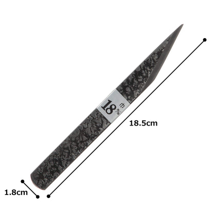 KAKURI Kiridashi Knife 18mm Right Hand for Woodworking, Marking, Scribing, Carving, Whittling, Professional Hand Forged Razor Sharp Japanese Carbon Steel Blade with Hammered Pattern, Made in JAPAN