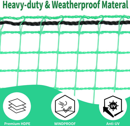 5x100ft Deer Fence Netting, Heavy Duty Plastic Mesh Fence for Deer, Rabbits, Birds & Chickens, Green Garden Netting