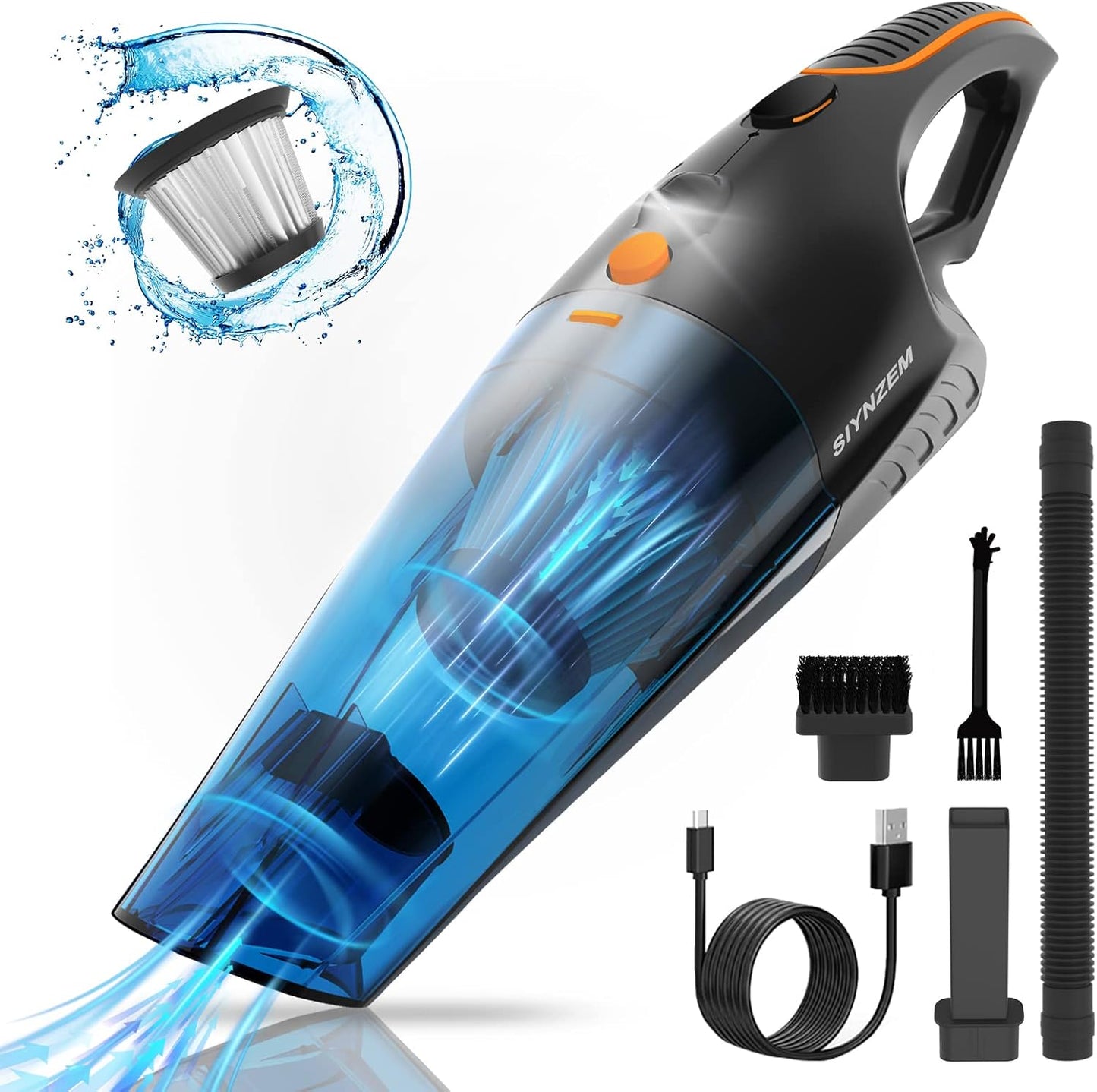 Handheld Vacuum Cordless Upgrade 10000PA, Mini Vacuum with LED Light for Home, Car, and Pet Hair Cleaning