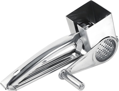 Stylish Design Kitchen Cheese Grater, Multipurpose Stainless Steel Rotary Shred Tool