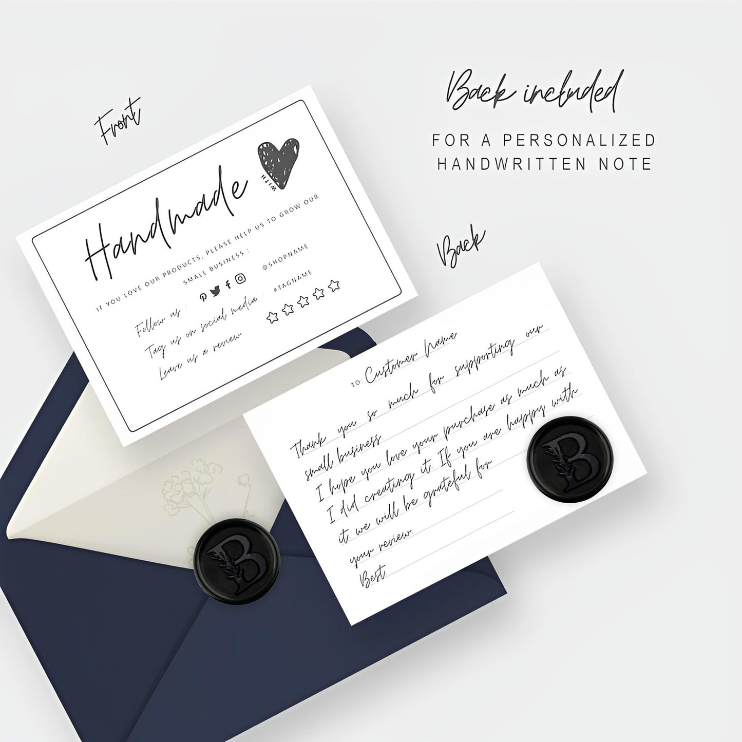 50Pcs Black Wax Seal Stickers Handmade Vintage Botanical Leaves Adhesive Letter Wax Stickers for Wedding Party Invitations, Envelope, Gift Wrap, Christmas(Initial O, Black)