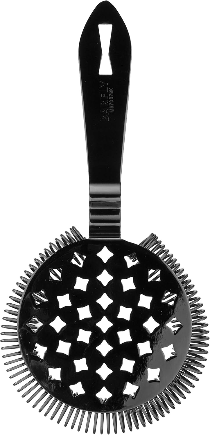 Barfly Classic Hawthorne Spring Bar Strainer, O/S, Gun Metal Black
