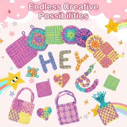 1000pcs Refill Loops for 7-Inch Weaving Loom Potholder Loop in 8 Colors, Durable Nylon DIY Kit Crafts Projects Pastel Loops Flexible Loom Kit Elastic Ideal Gifts for Girls Ages