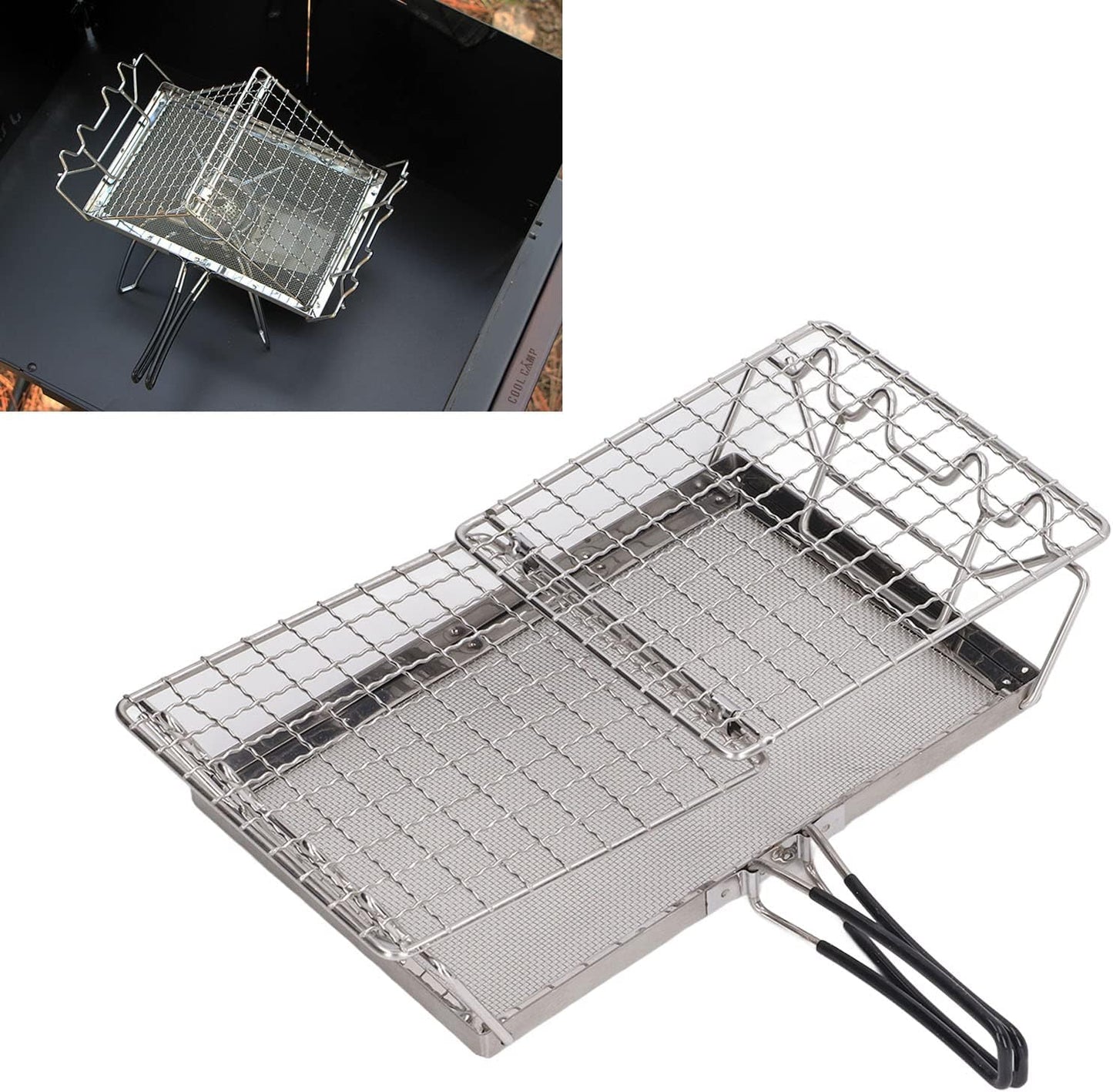 Camping Toaster, Foldable Portable Durable Stovetop Toaster, Convenient for Picnic