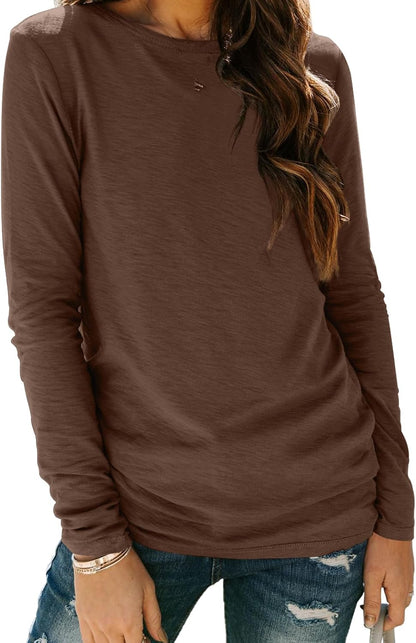 AUTOMET Long Sleeve Shirts for Women Business Casual Tops Fall Fashion Clothes Workout Plus Size Teacher Winter Outfits 2025