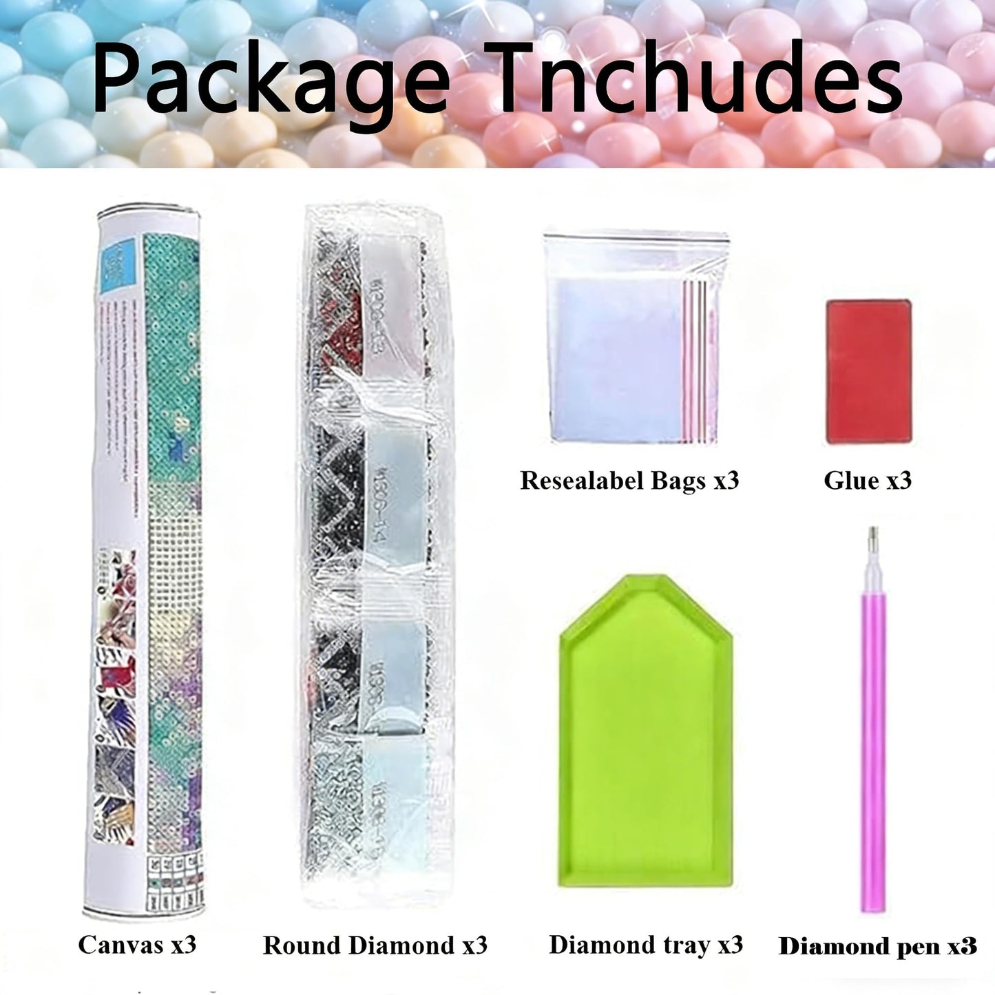VIGEGU 3 Pack Special Shape Diamond Art Kits for Adults, Marine Animal 5D Diamond Painting Kit for Adults Beginners,DIY Diamond Dots Gem Painting Art and Craft for Home Wall Decor 12 X 12inch