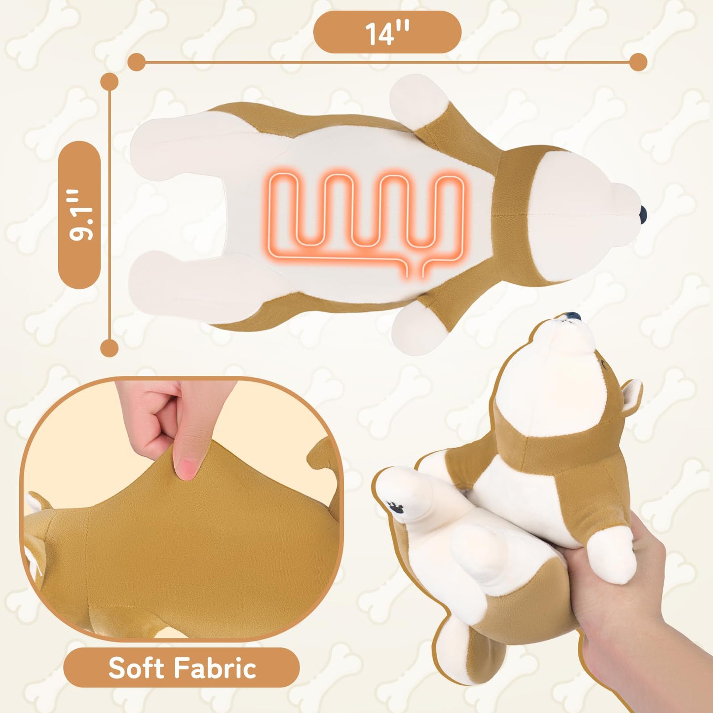 Electric Heating Pad for Period Cramps, Cuddly Soft 14" Capybara Plush with a Hot Soft Belly USB Powered, Menstrual Heating Pad Neck Shoulder Pain Relief, Gift for Women Daughter Wife