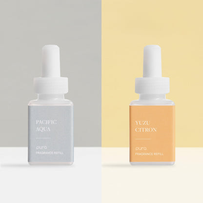 Pura Smart Home Fragrance Device Starter Pack (Pacific Aqua and Yuzu Citron)