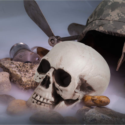 Boao 8 Pieces Halloween Skulls 2.0 x 2.4 x 3.1 Inches Realistic Looking Skulls Human Skeleton Head for Halloween Bar Home Table Decoration
