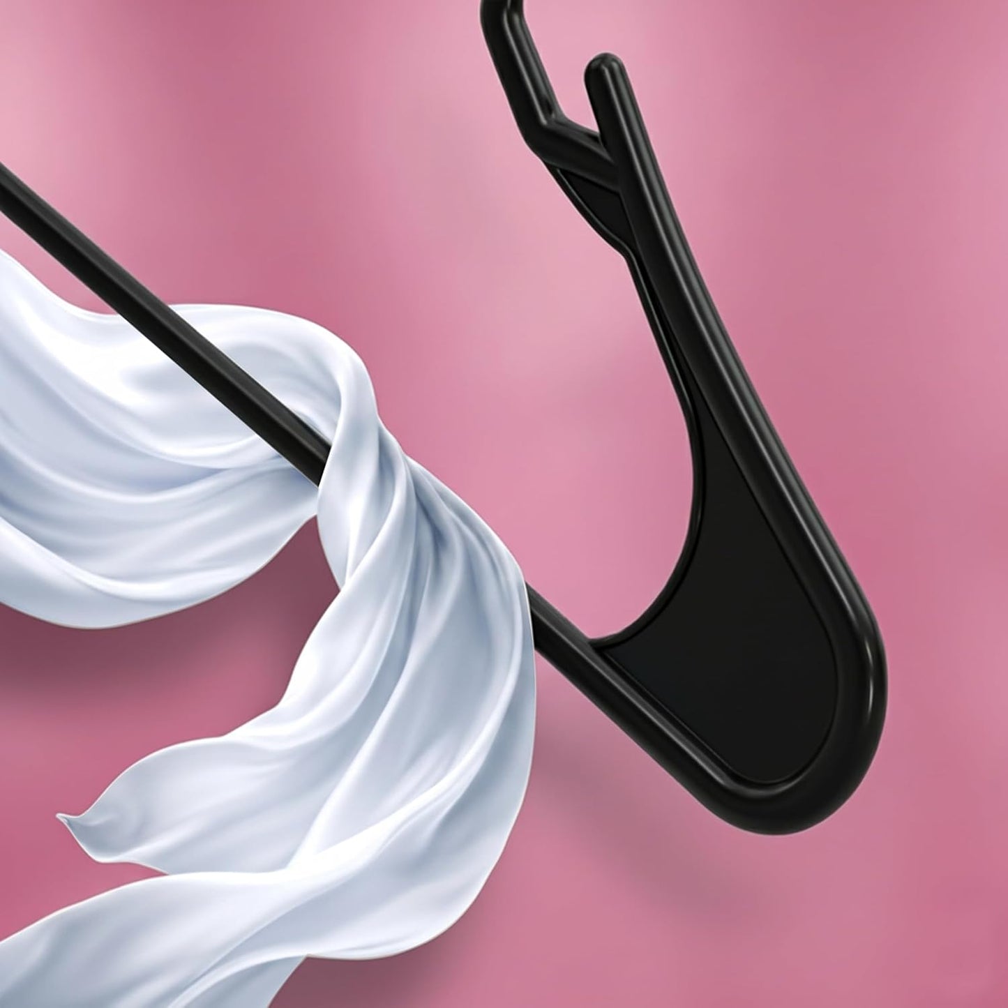 Utopia Home Plastic Hangers - Durable Space-Saving Clothes Hangers - 200 Pack in Black