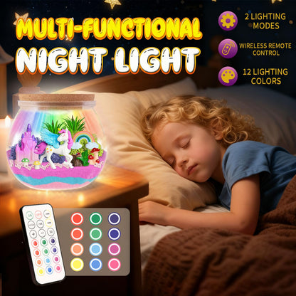 AOFEGRLT Unicorn Aquarium Kids' Craft Set - A Birthday or Holiday Gift Suitable for Girls Aged 4, 5, 6, 7, 8 to 12. A Unicorn Toy for Girls and a DIY Creative Craft Set for Children