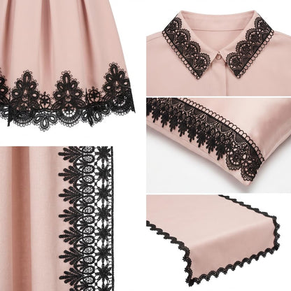 IDONGCAI 10 Yards Black Lace Trim Set for Sewing & Crafts – 5 Styles Lace Ribbon Bundle, Venise Lace Trim Elegant Lace Ribbon for Clothing Alterations & DIY Fashion(Black)