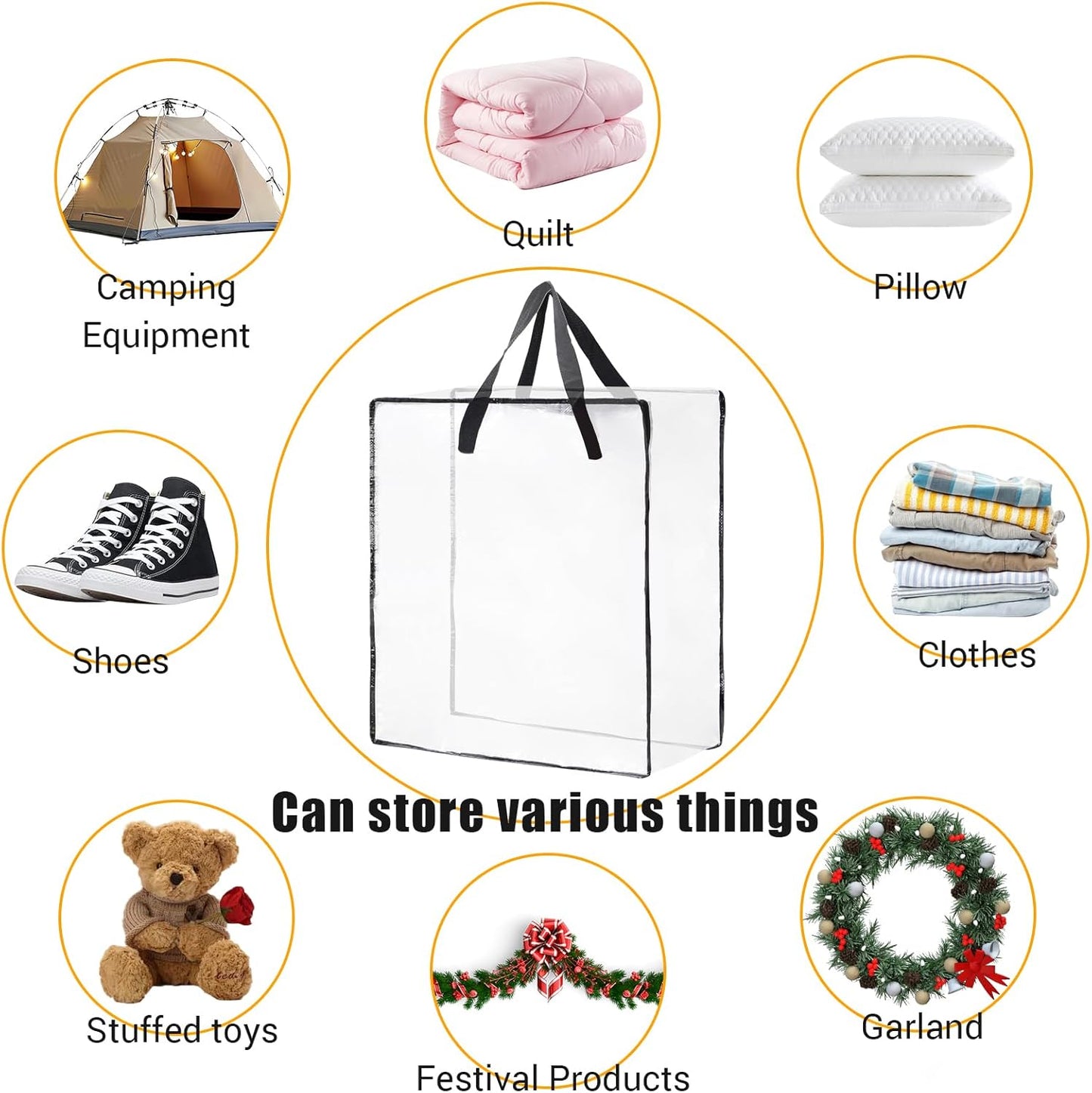Skiennix Wreath Storage Bag - 26-Inch 95L Container for Holiday Decor & Home Organization