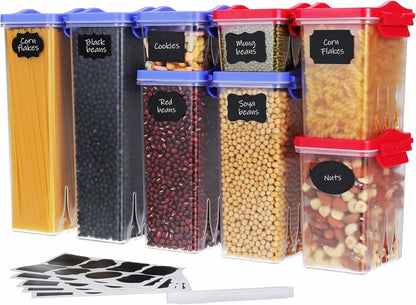 HOMER 8-Piece Moroccan Style Airtight Food Storage Containers, Versatile Kitchen Organizers with Easy Lock Lids