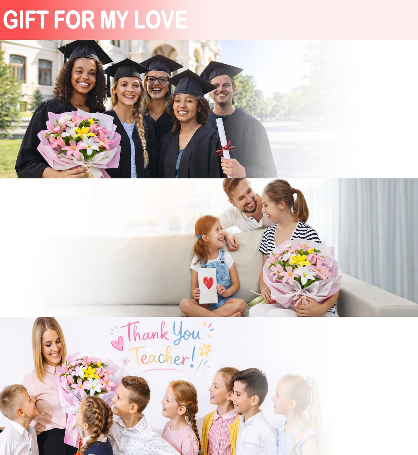 Pipe Cleaner Flower Kit Pink, 600PCS Pipe Cleaners Bulk for Flowers, Pipe Cleaners Craft Set, Chenille Stems Flower Making Kit with Floral Wires, Tape, Glue Sticks, Stamen, Wrapping Paper, Ribbon Card