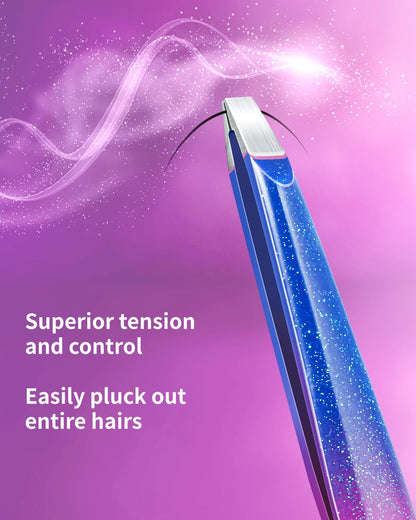 MORGLES Tweezers Set and Nail Clippers, 9 Pcs Stainless Steel Tweezers Kit for Men Professional Manicure Set for Men Grooming Kit with Leather Travel Case